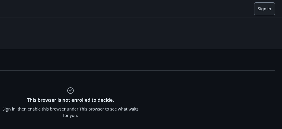 The self-service page before sign-in, with the button Sign in